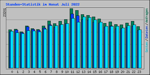 Stunden-Statistik im Monat Juli 2022