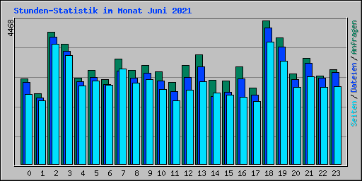 Stunden-Statistik im Monat Juni 2021
