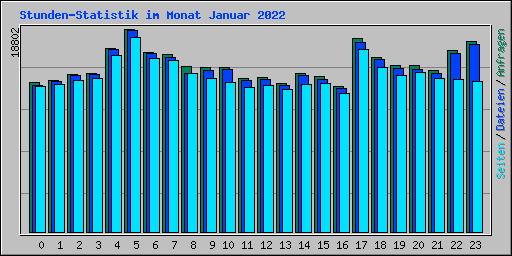 Stunden-Statistik im Monat Januar 2022