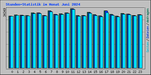 Stunden-Statistik im Monat Juni 2024
